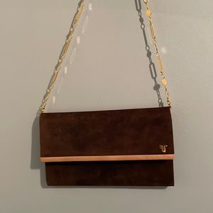 Vintage Raphael Salato suede clutch bag